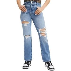 Good American Good Boy Straight Jeans in indigo244